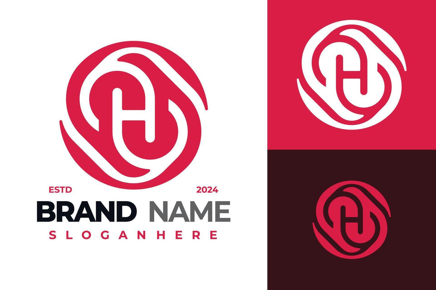Letter S H Unique logo design symbol icon illustration vector