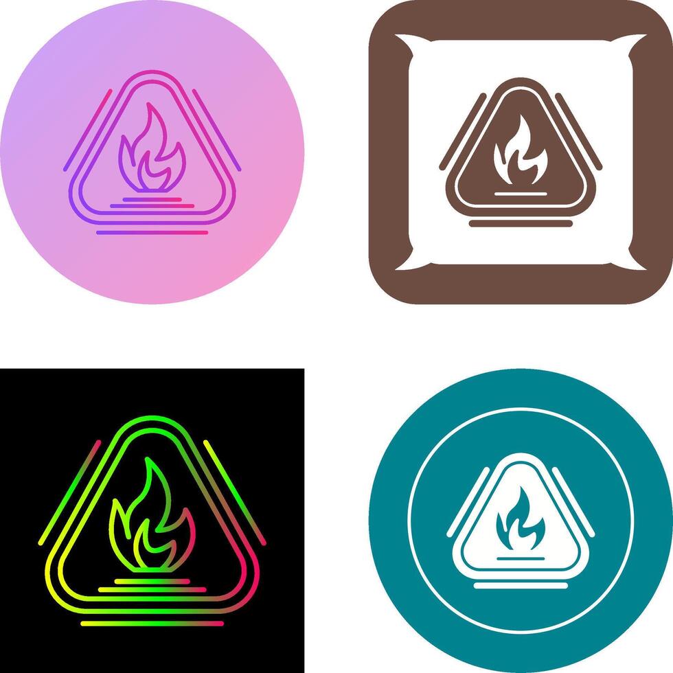 Caution Fire Icon Design vector