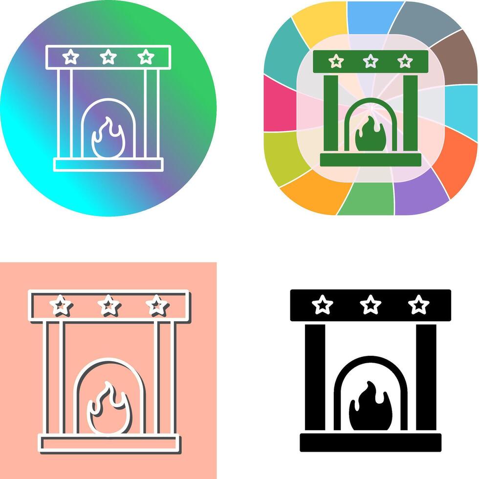 Fireplace Icon Design vector