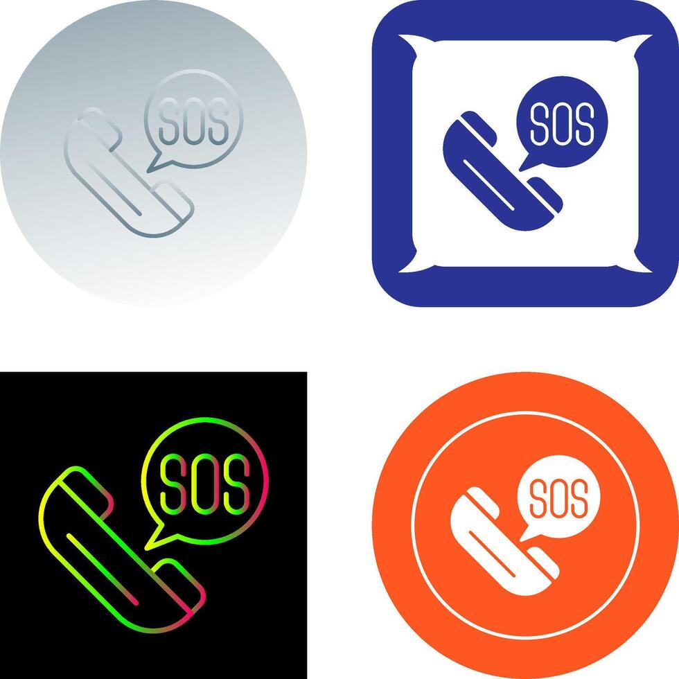 Sos Icon Design vector
