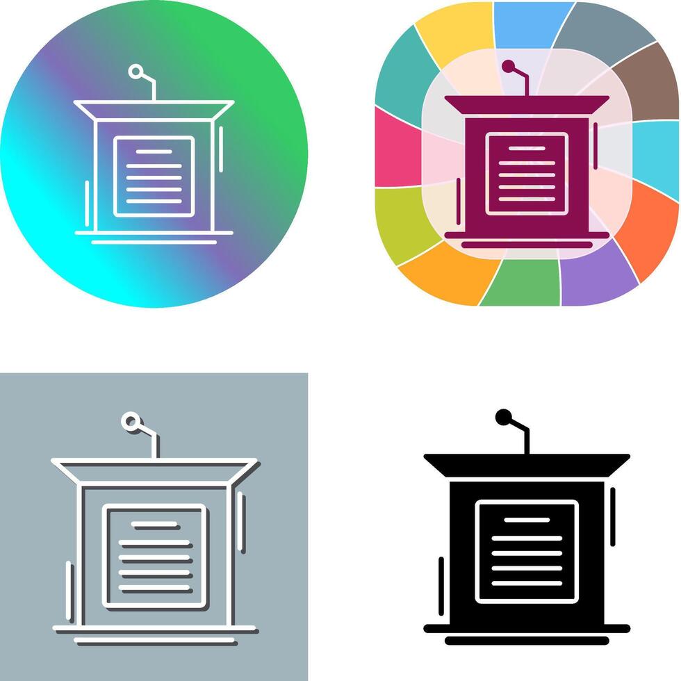 Podium Icon Design vector