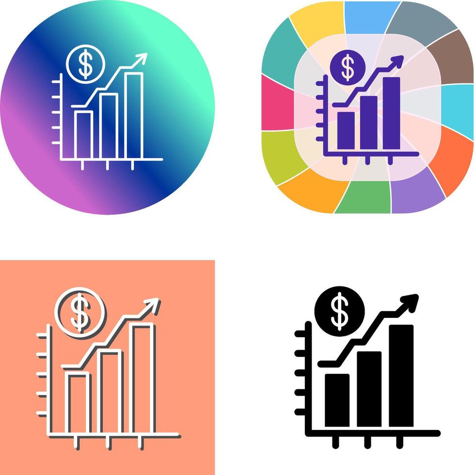 Chart Up Icon Design vector