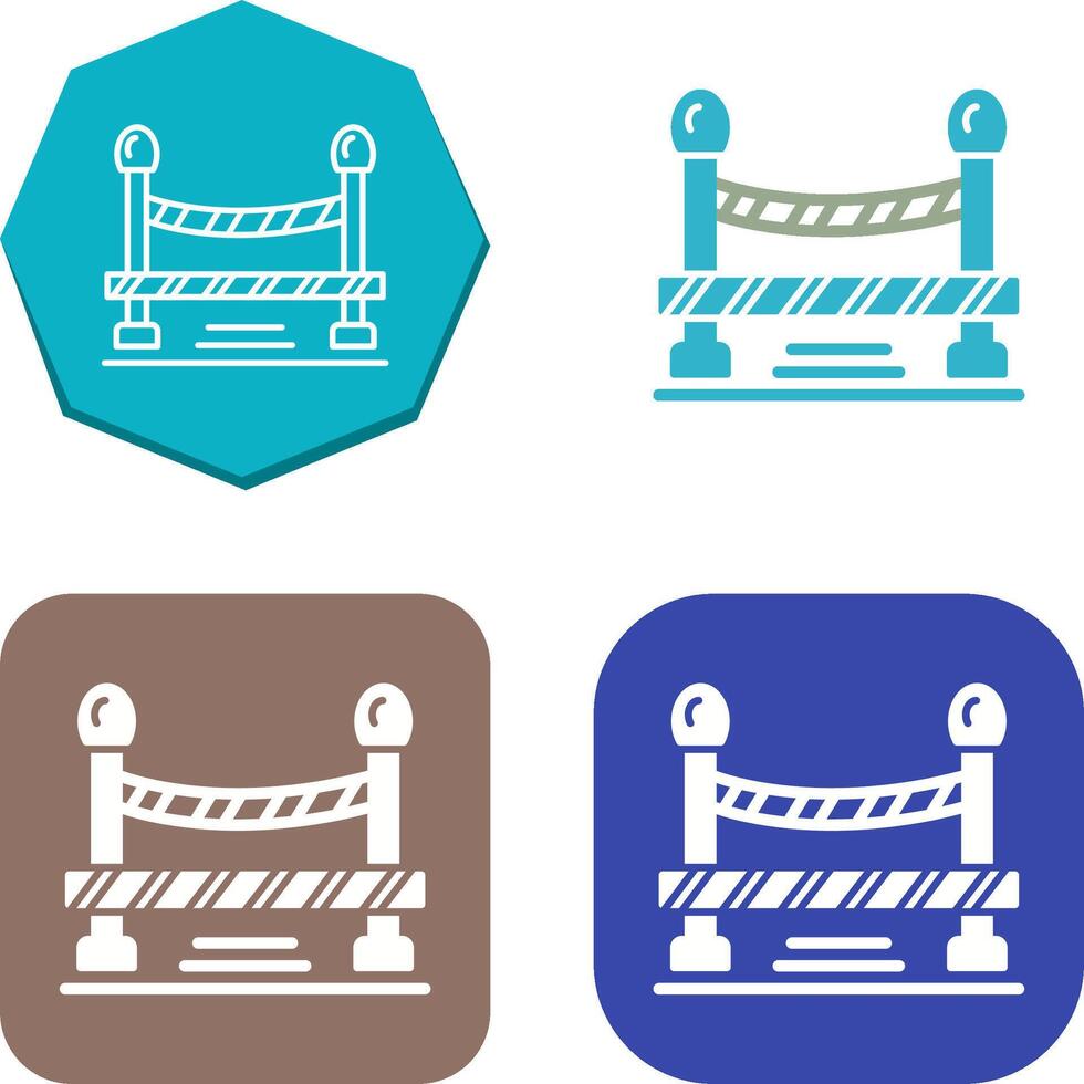 Do Not Cross Line Icon Design vector