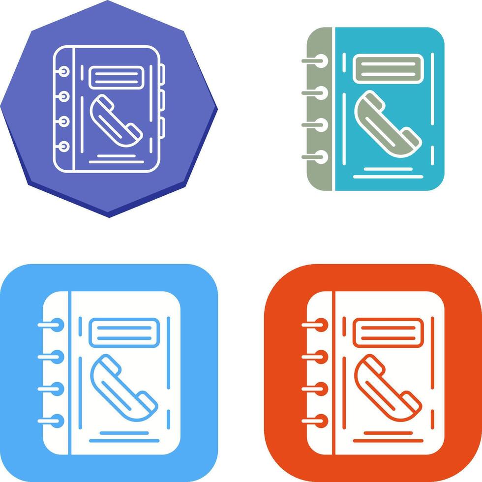 Phonebook Icon Design vector
