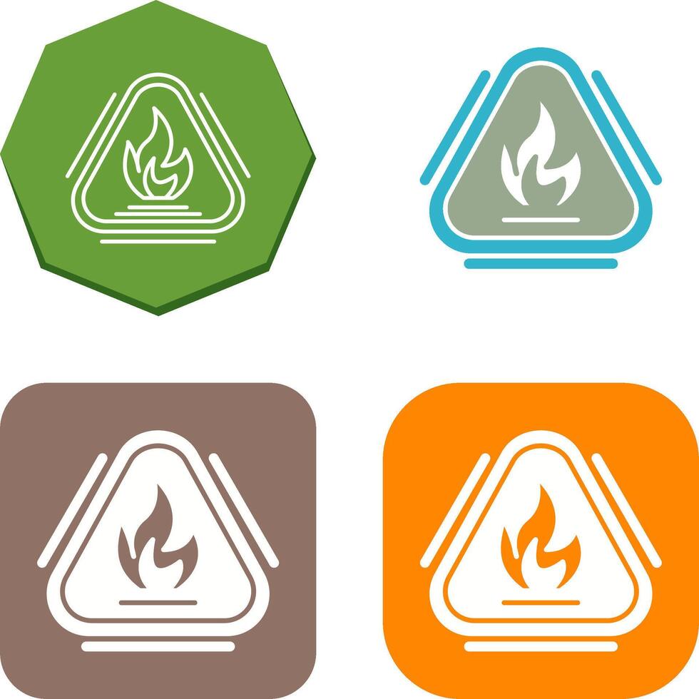 Caution Fire Icon Design vector