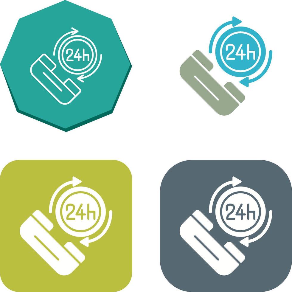 24h Icon Design vector