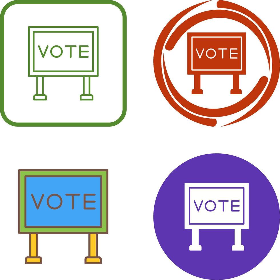 Billboard Icon Design vector