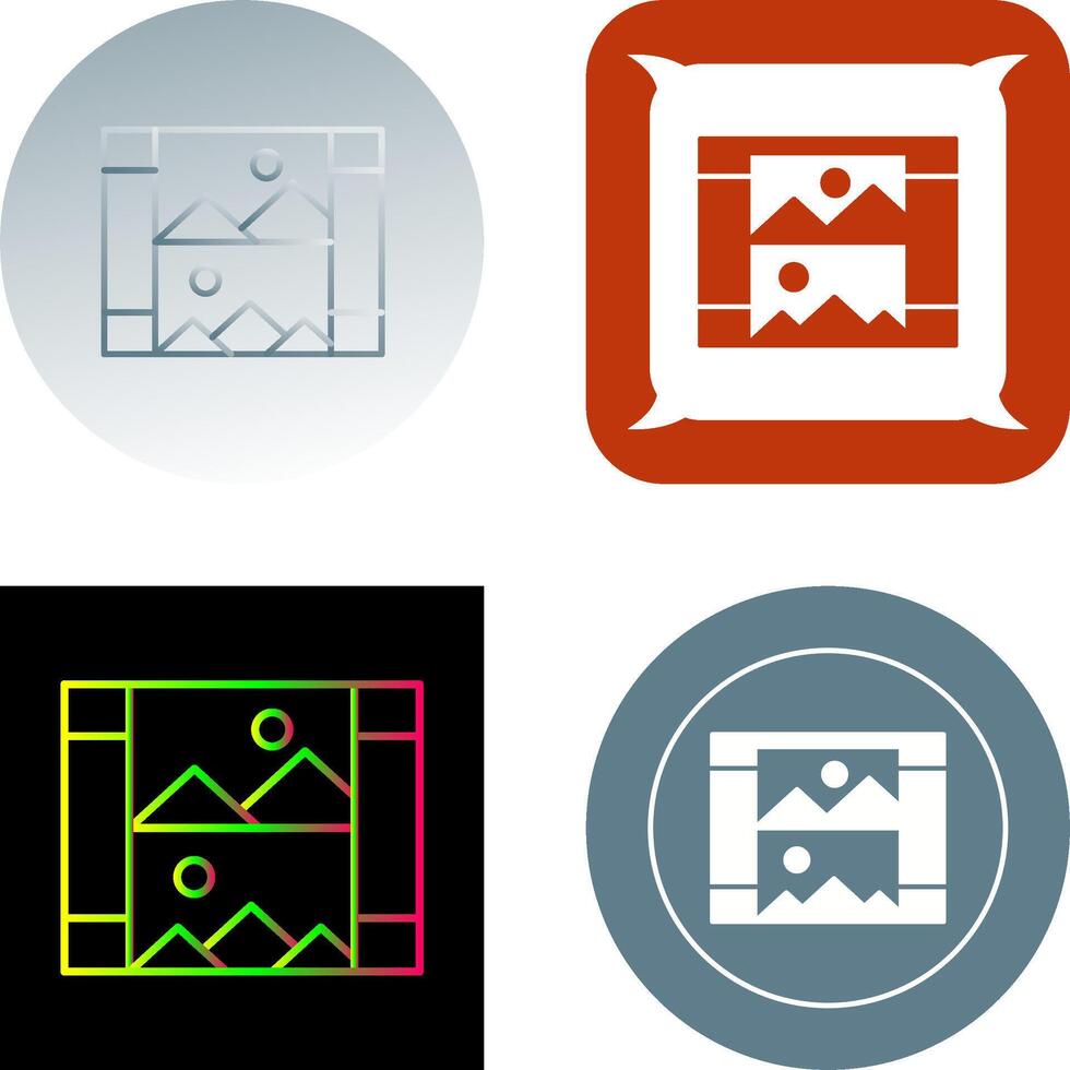 galería icono diseño vector