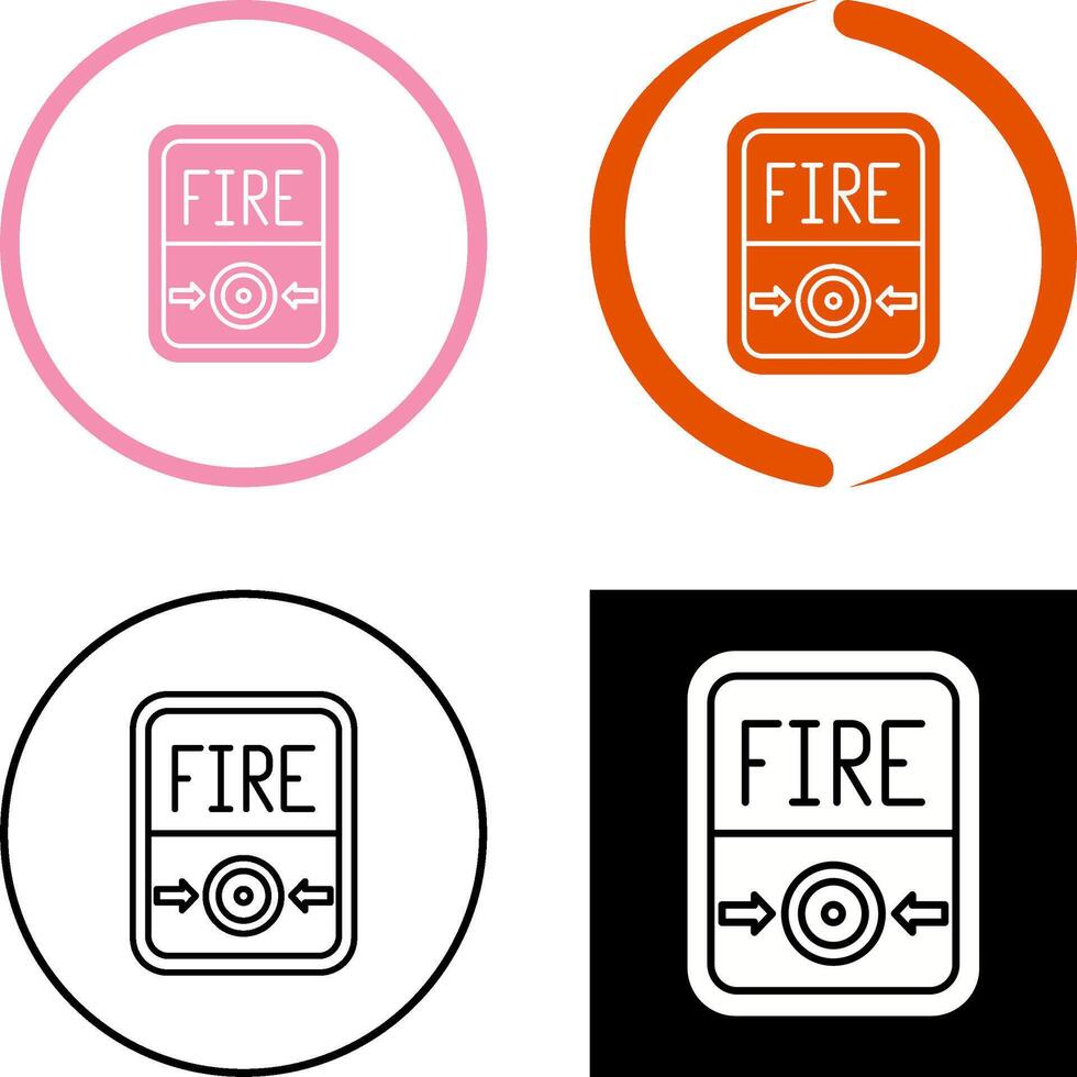 Fire Button Icon Design vector