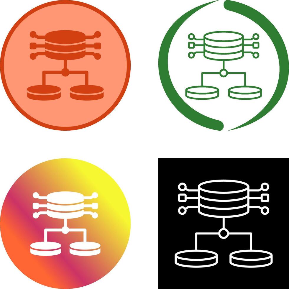 Structured Data Icon Design vector