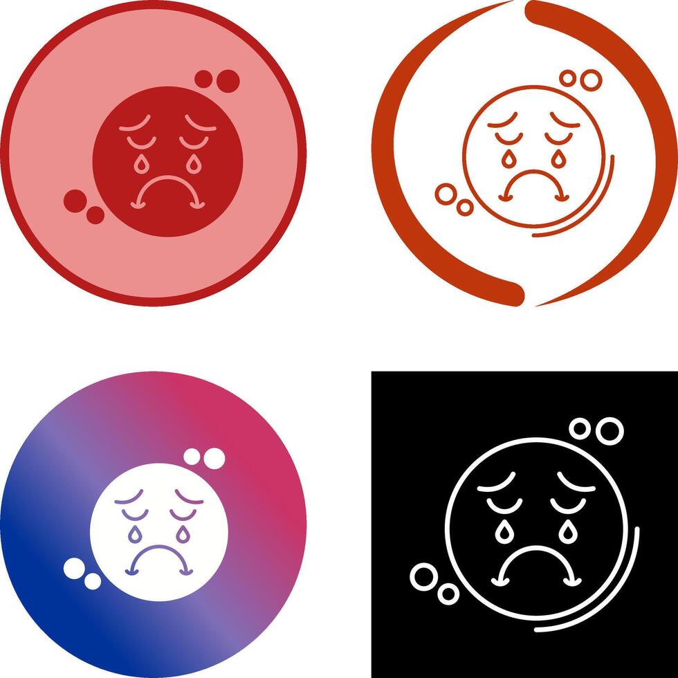 Unhappy Icon Design vector