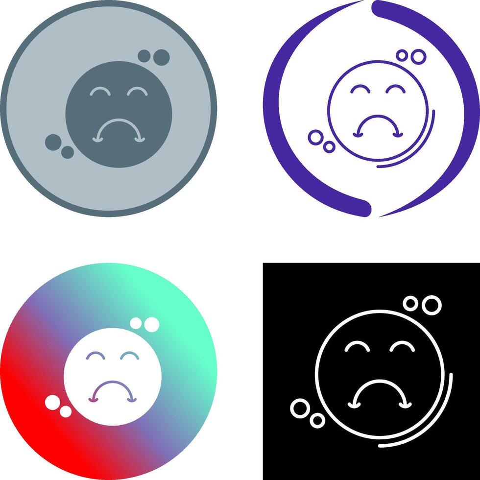 Upset Icon Design vector