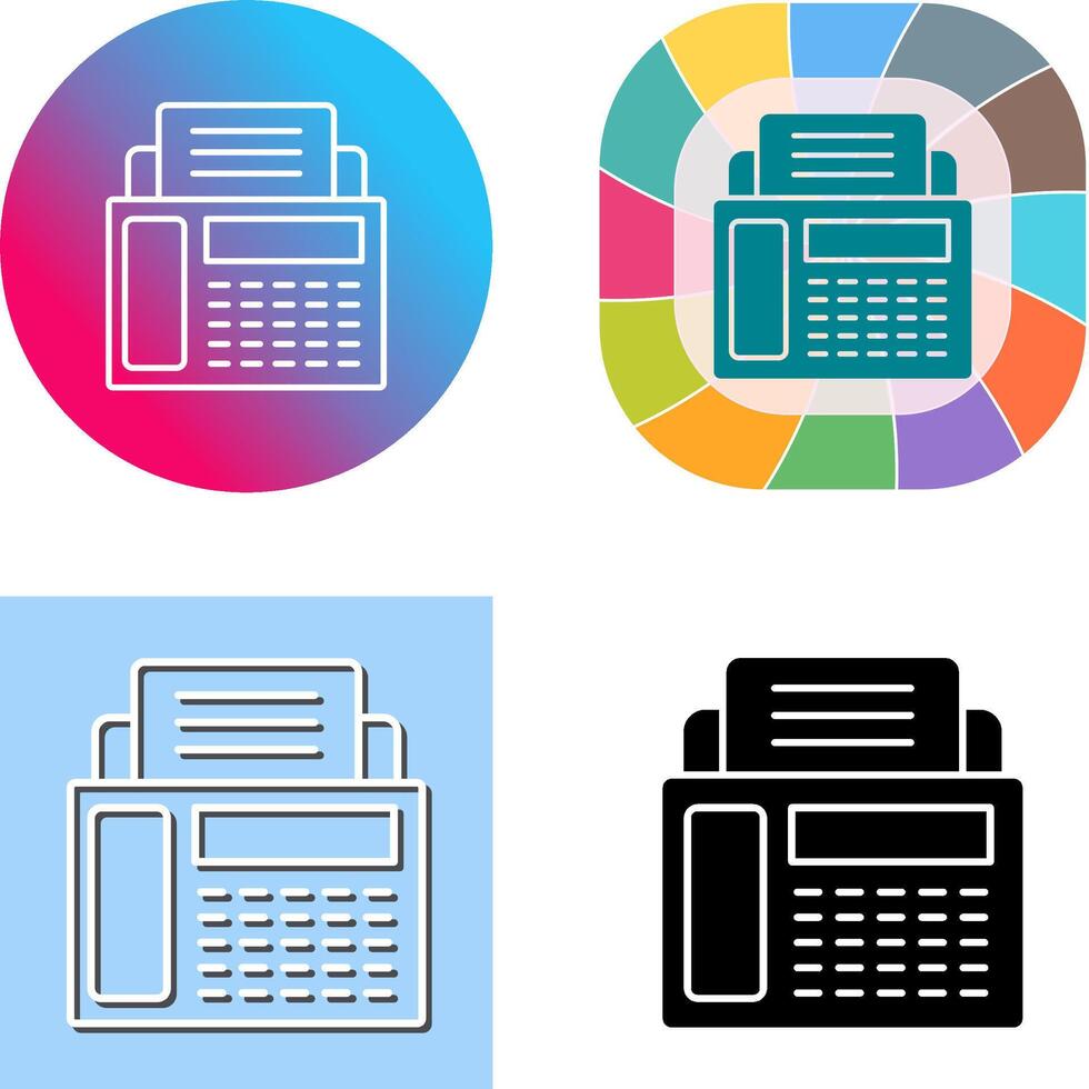 Fax Machine Icon Design vector
