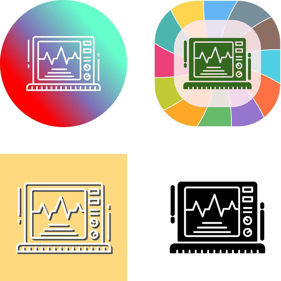 ekg monitor icono diseño vector