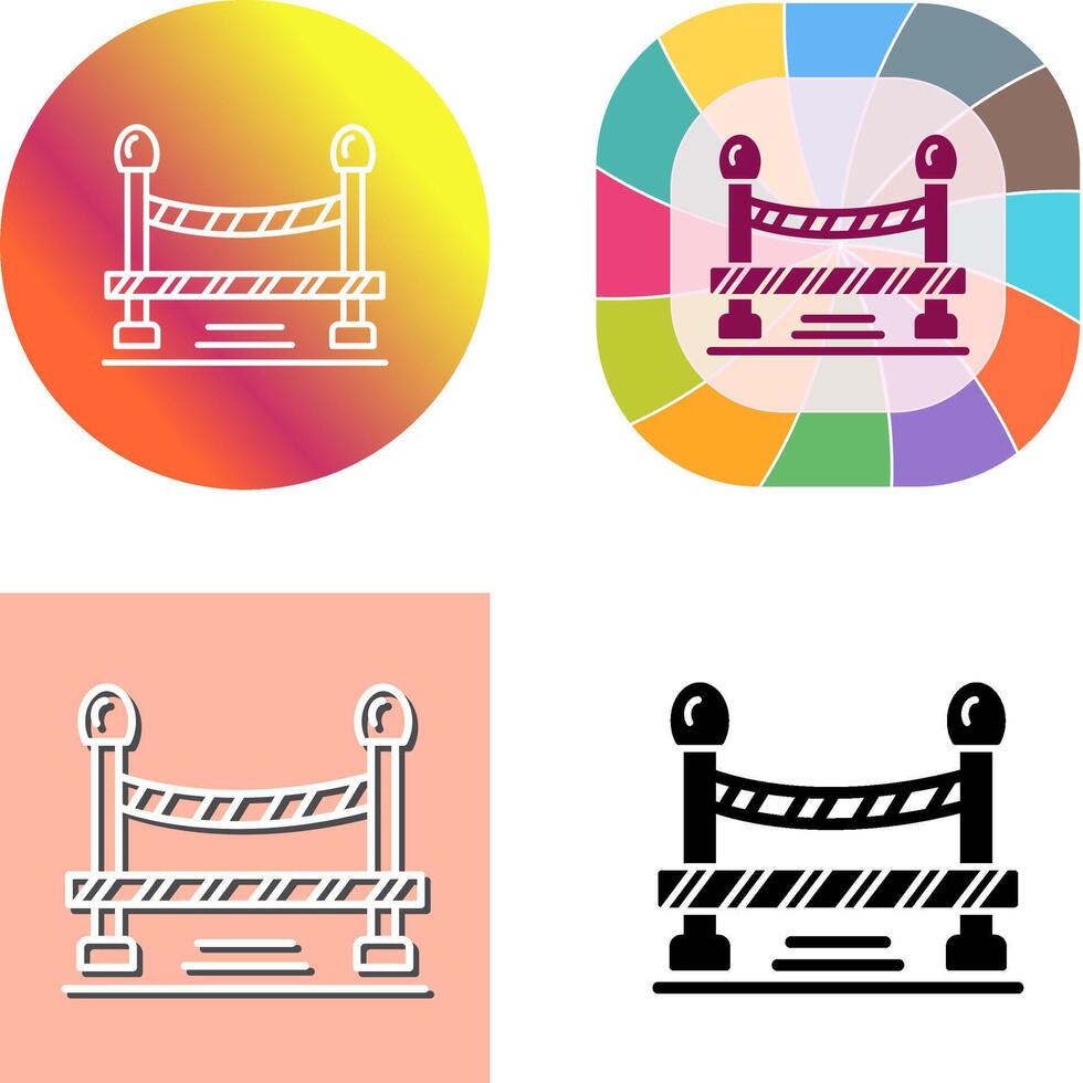 Do Not Cross Line Icon Design vector