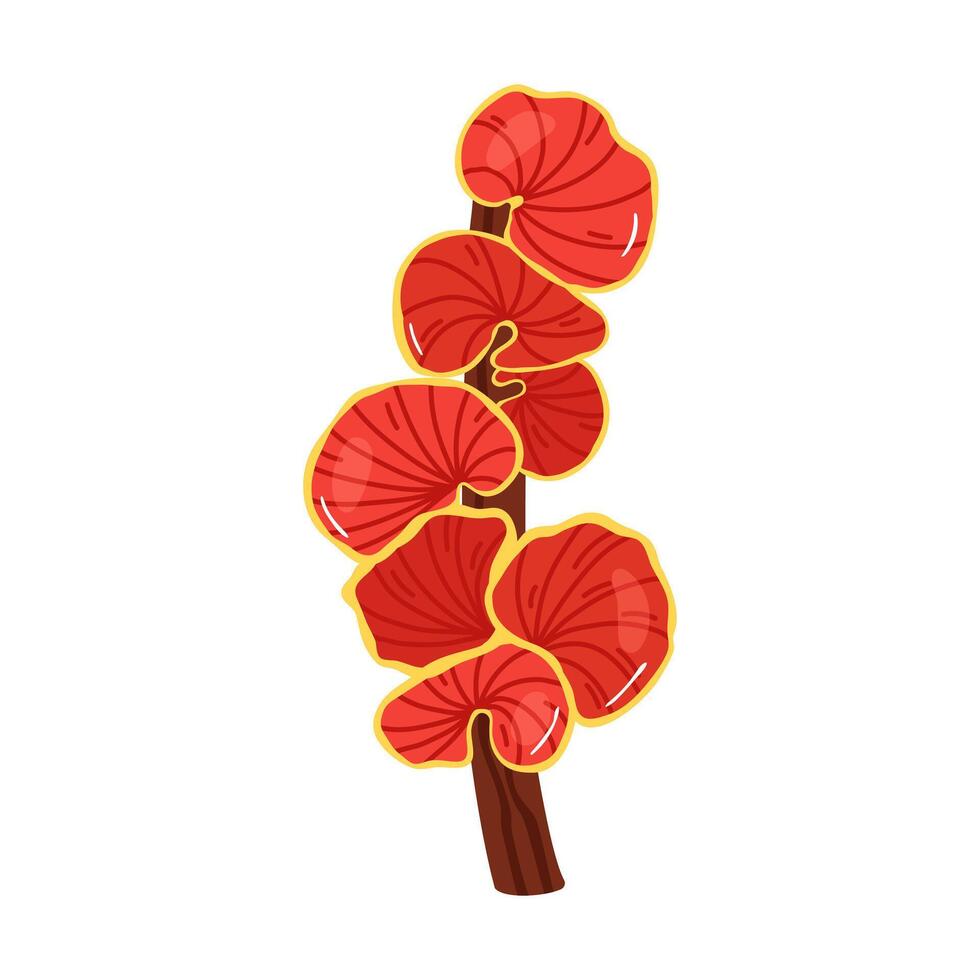 Cute cartoon illustration of a mushroom vector
