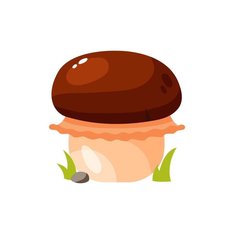 Cute cartoon illustration of a mushroom vector