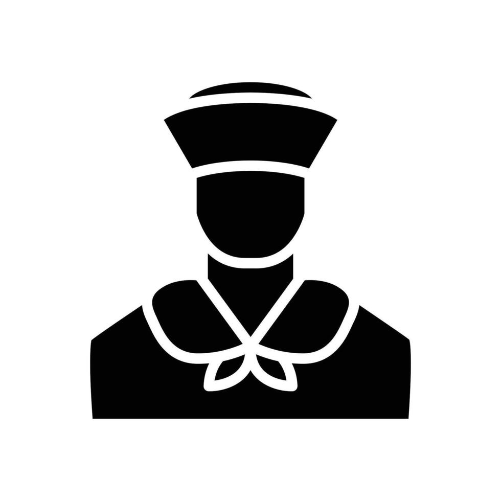 sailorman solid icon design vector