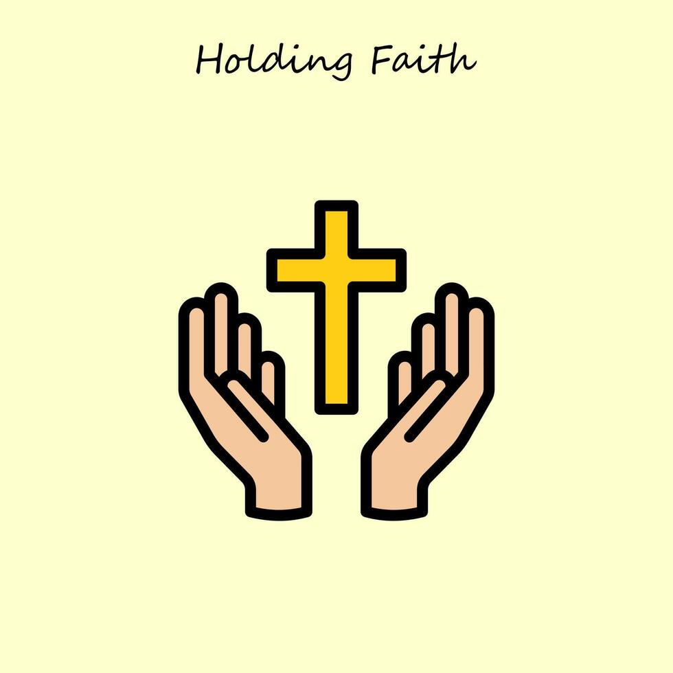 Holding Faith Illustration vector