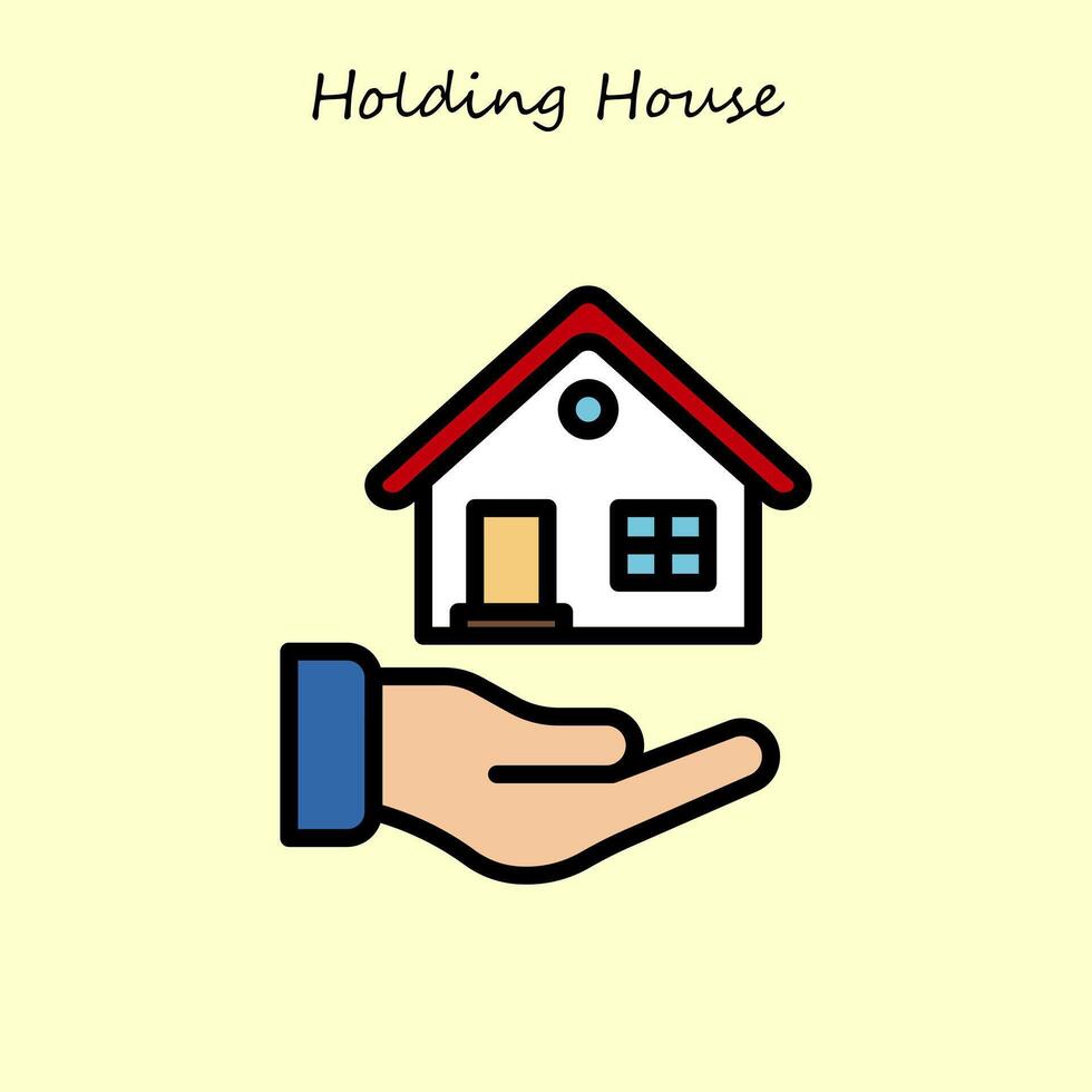 Holding House Illustration vector