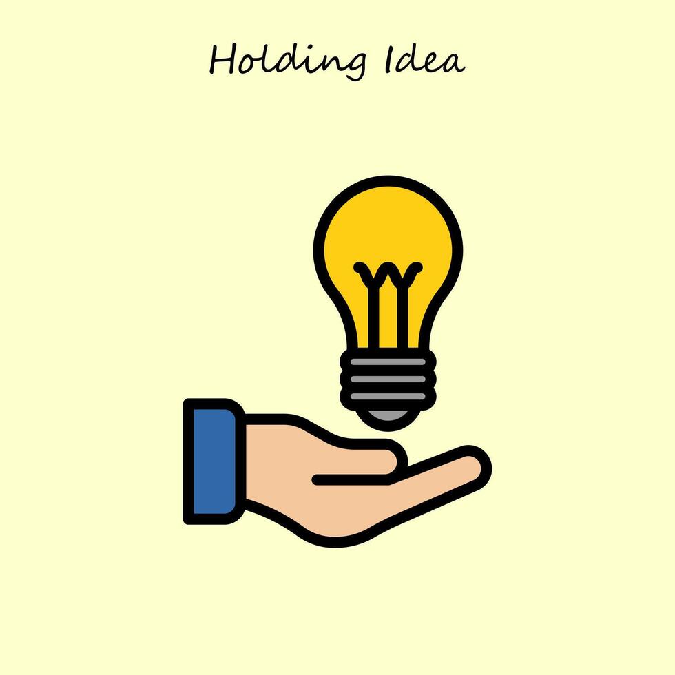 Holding Idea Illustration vector