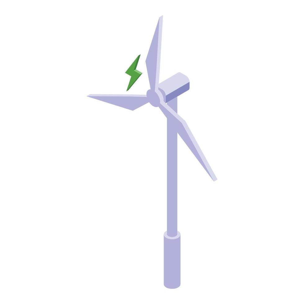 Modern windmill icon isometric . Wind power vector