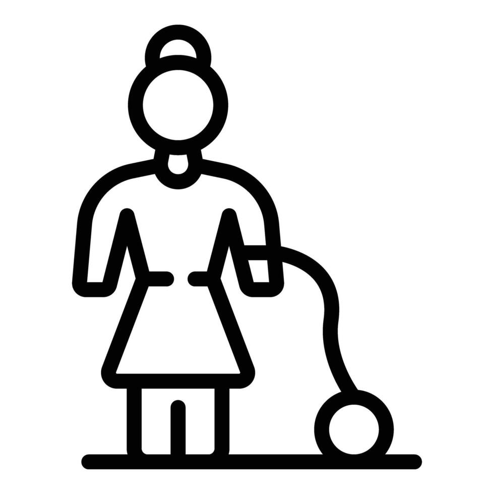 Sexism prejudice icon outline . Women discrimination vector