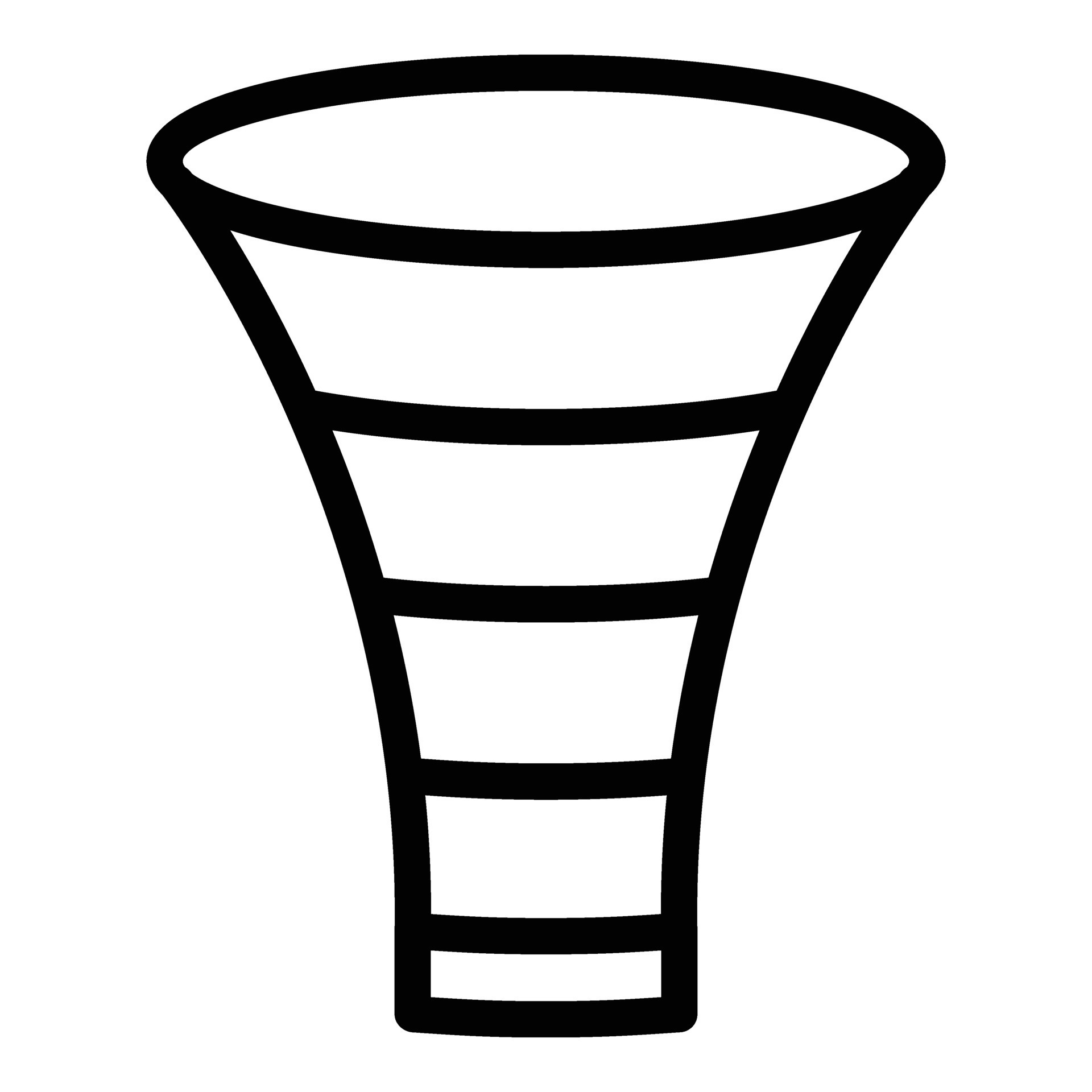 Noisemaker vuvuzela icon outline . Football cheering pipe 44233570