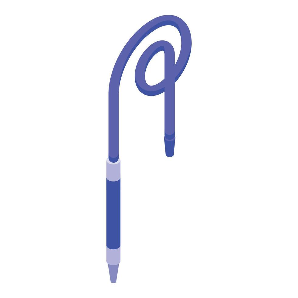 Hookah blue hose icon isometric . Flavor accessories vector