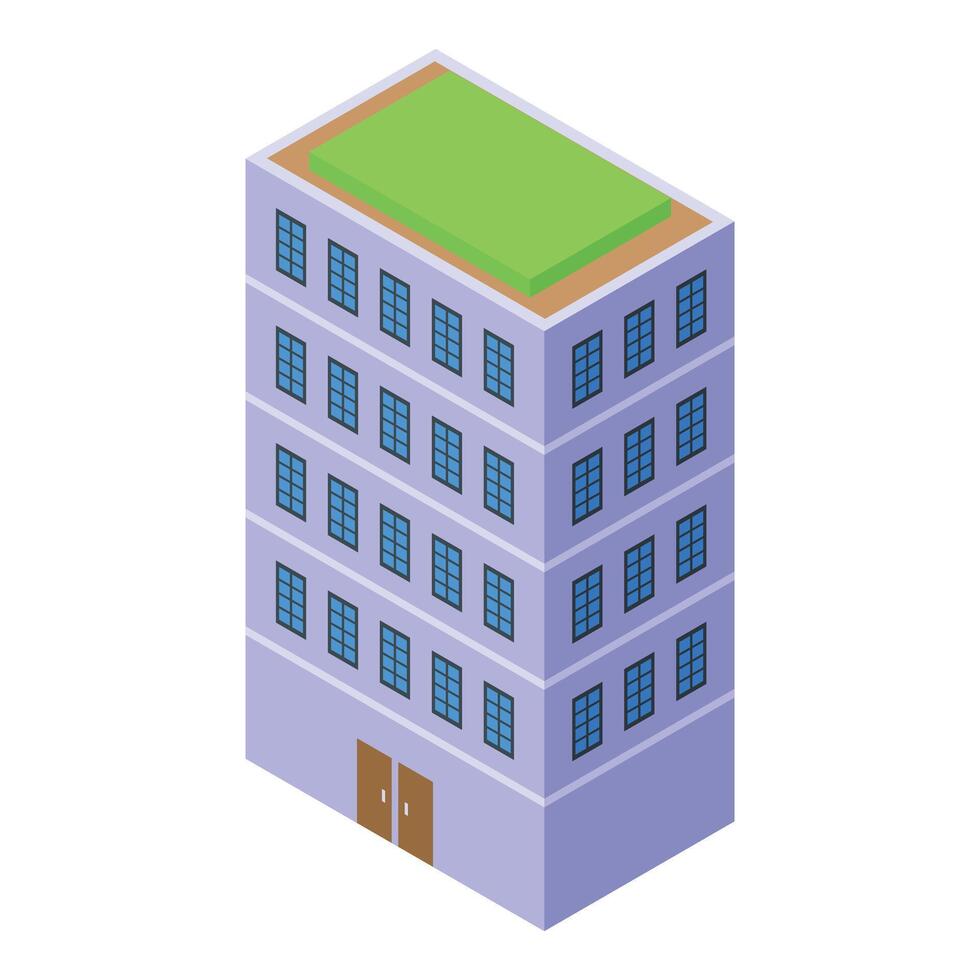 Home roof farm icon isometric . City building vector