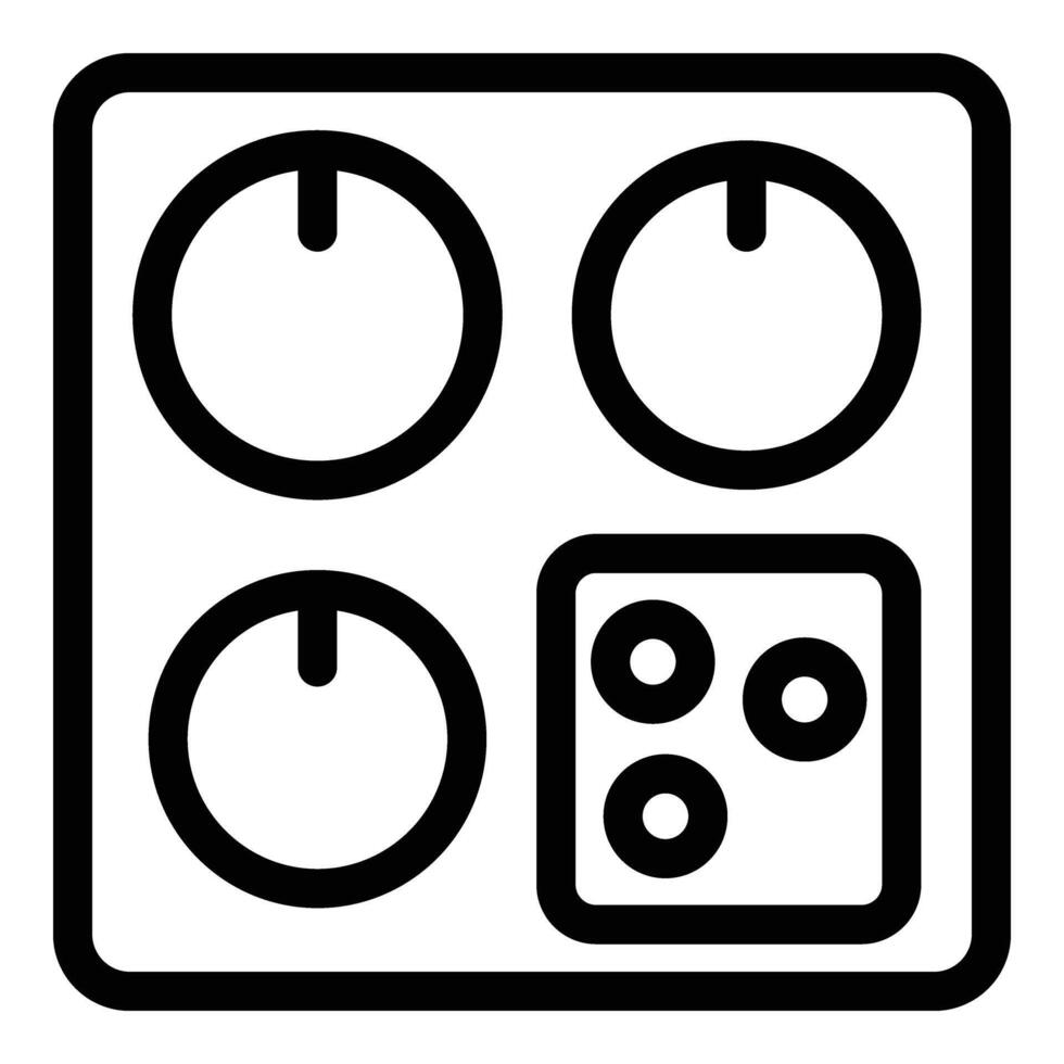 Magnetic cooker icon outline . Modern cooktop vector