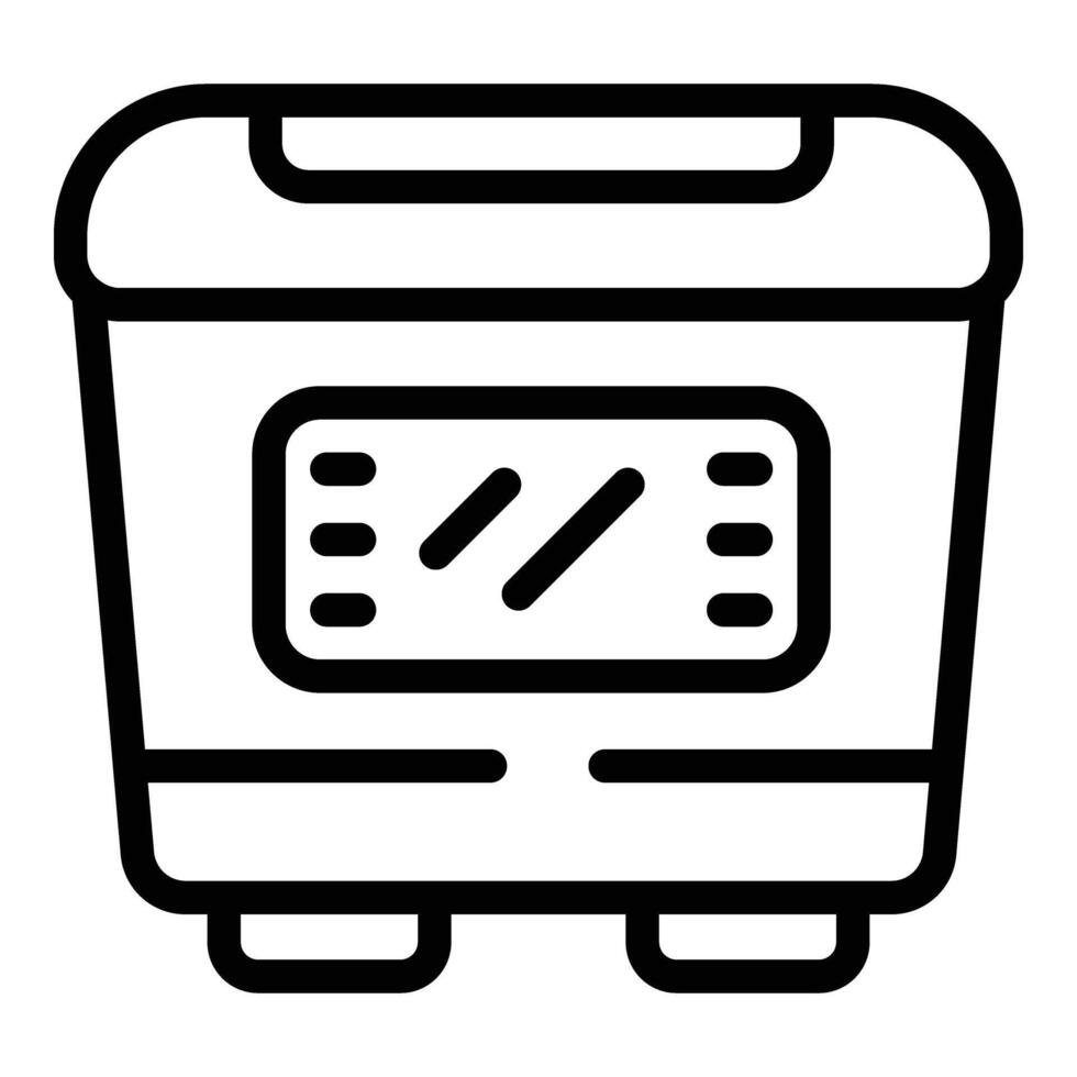 Professional bread maker icon outline . Commercial baking machine vector