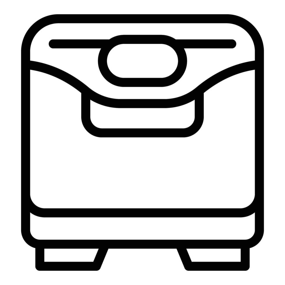 Automatic dough maker icon outline . Bakery loaf baking vector