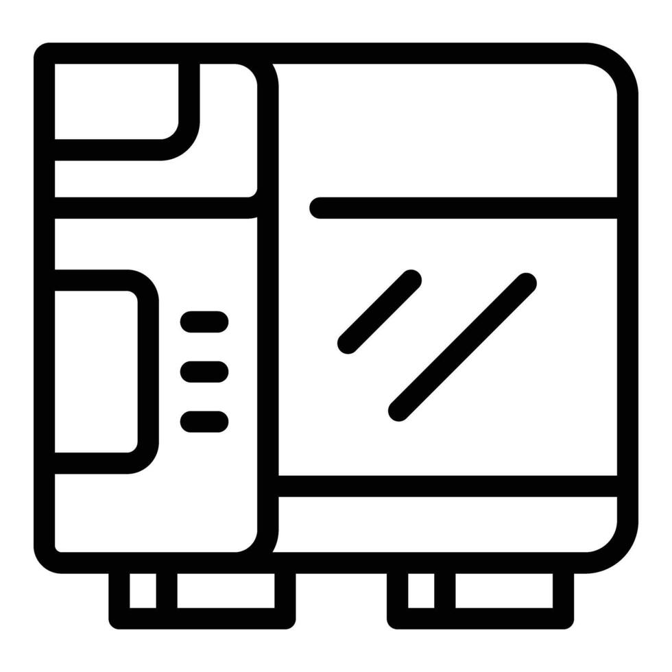 Bread dough maker icon outline . Bakery appliance vector