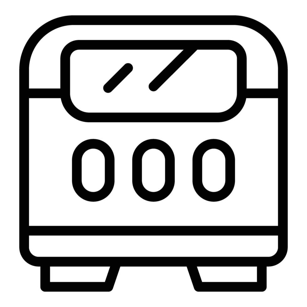 Countertop bread machine icon outline . Culinary appliance vector