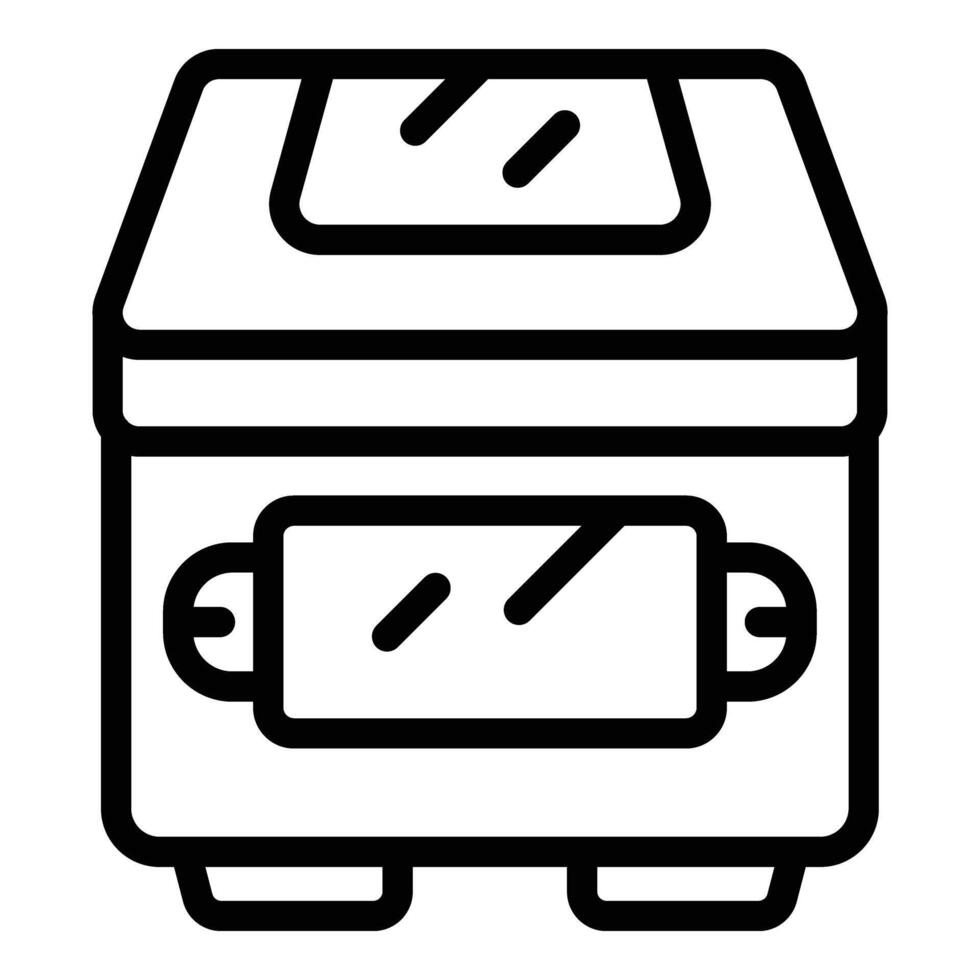 Bread kneading machine icon outline . Dough maker vector