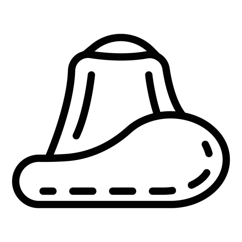 Cattleman hat icon outline . Cowboy headgear vector