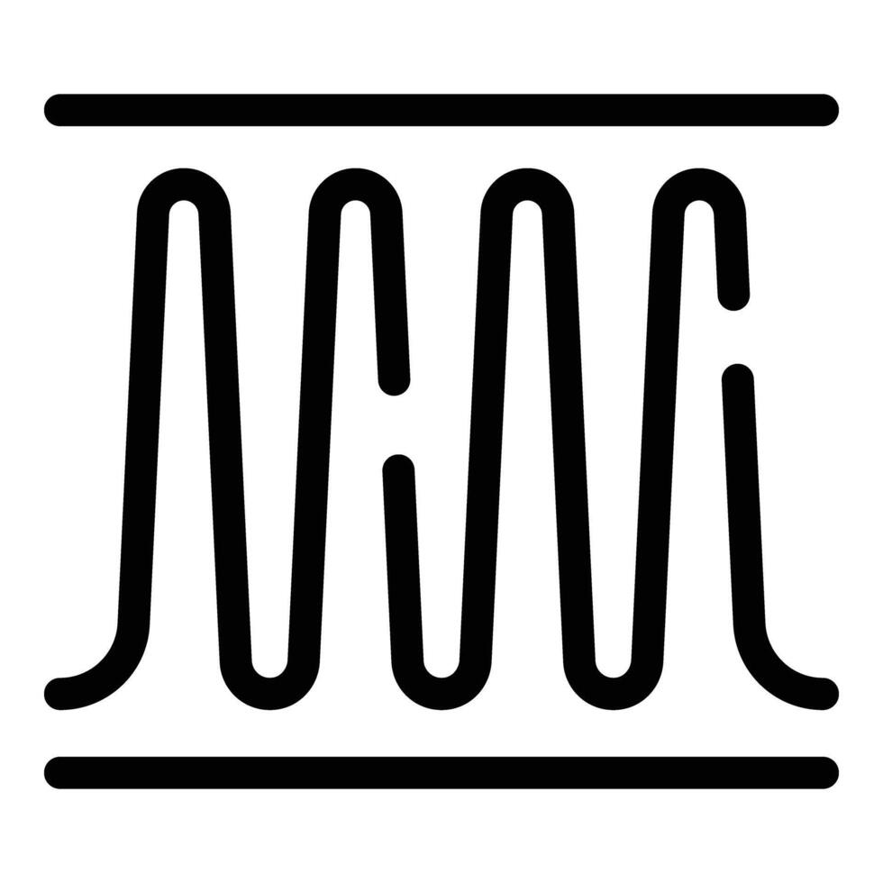 Induction technology icon outline . Copper coil vector