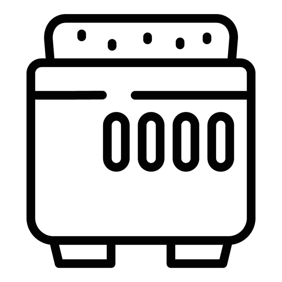 Bread machine icon outline . Baking appliance vector