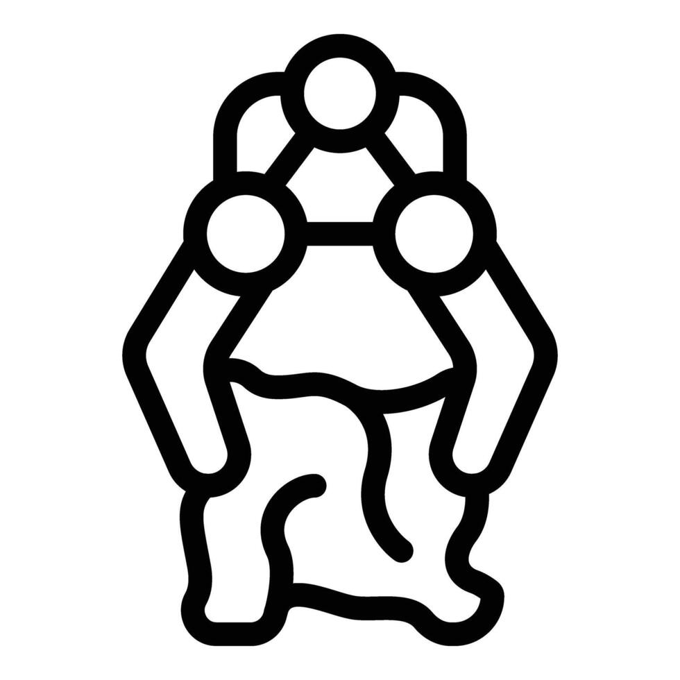 Garbage management icon outline . Waste sorting vector