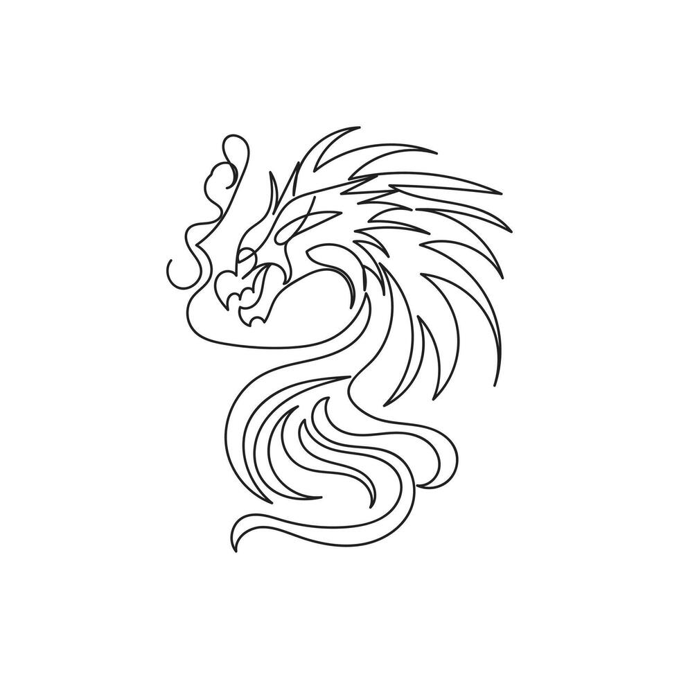 fire one line art, outline design on white background vector