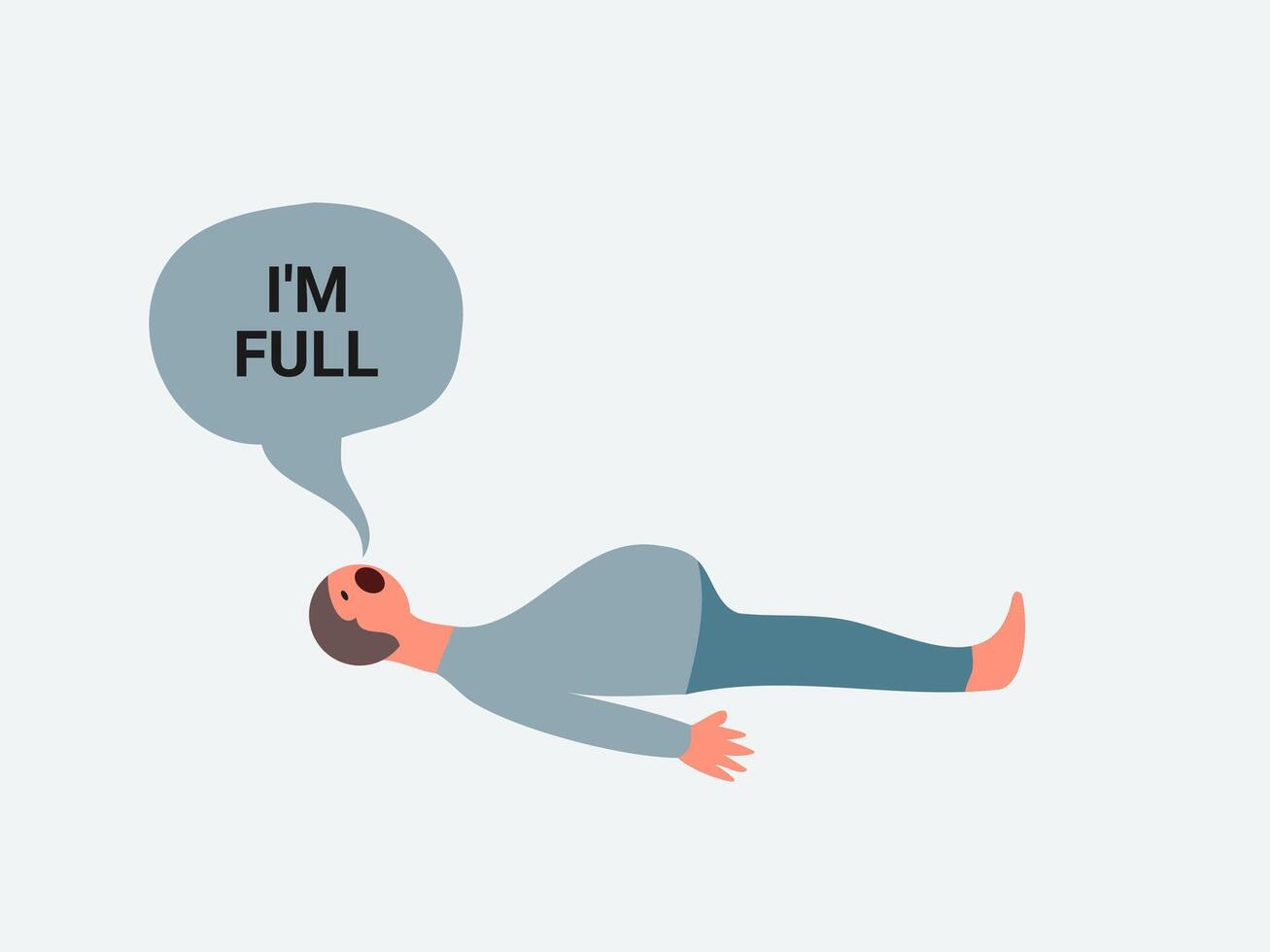 flat design satiety illustration vector
