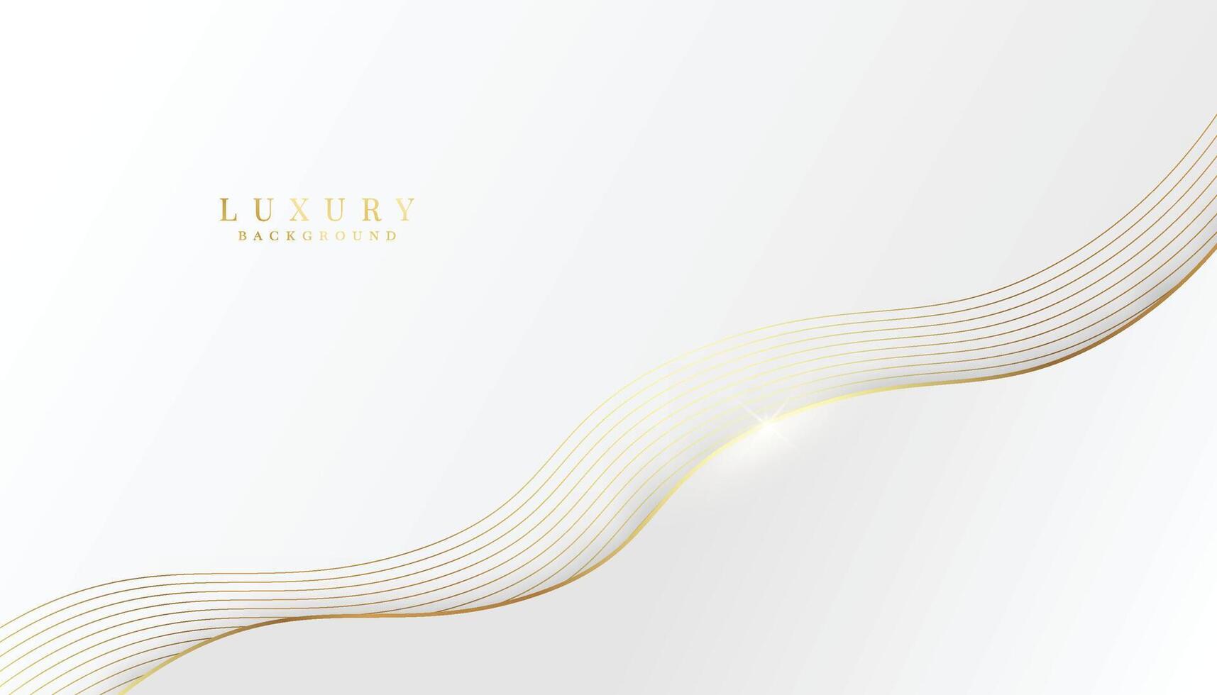 White background with golden lines. luxury premium background vector