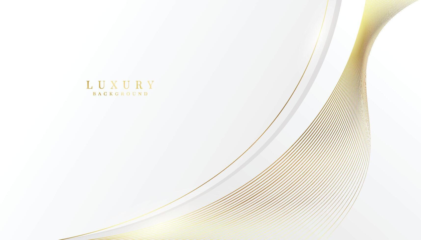 White background with golden lines. luxury premium background vector