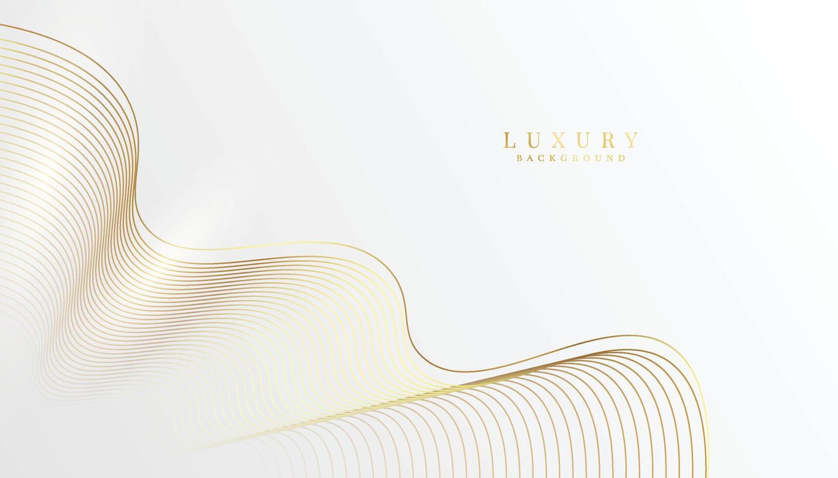 White background with golden lines. luxury premium background vector