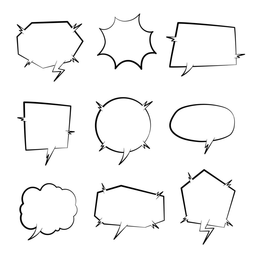 Black and white speech bubble balloon, icon sticker memo keyword planner text box banner vector