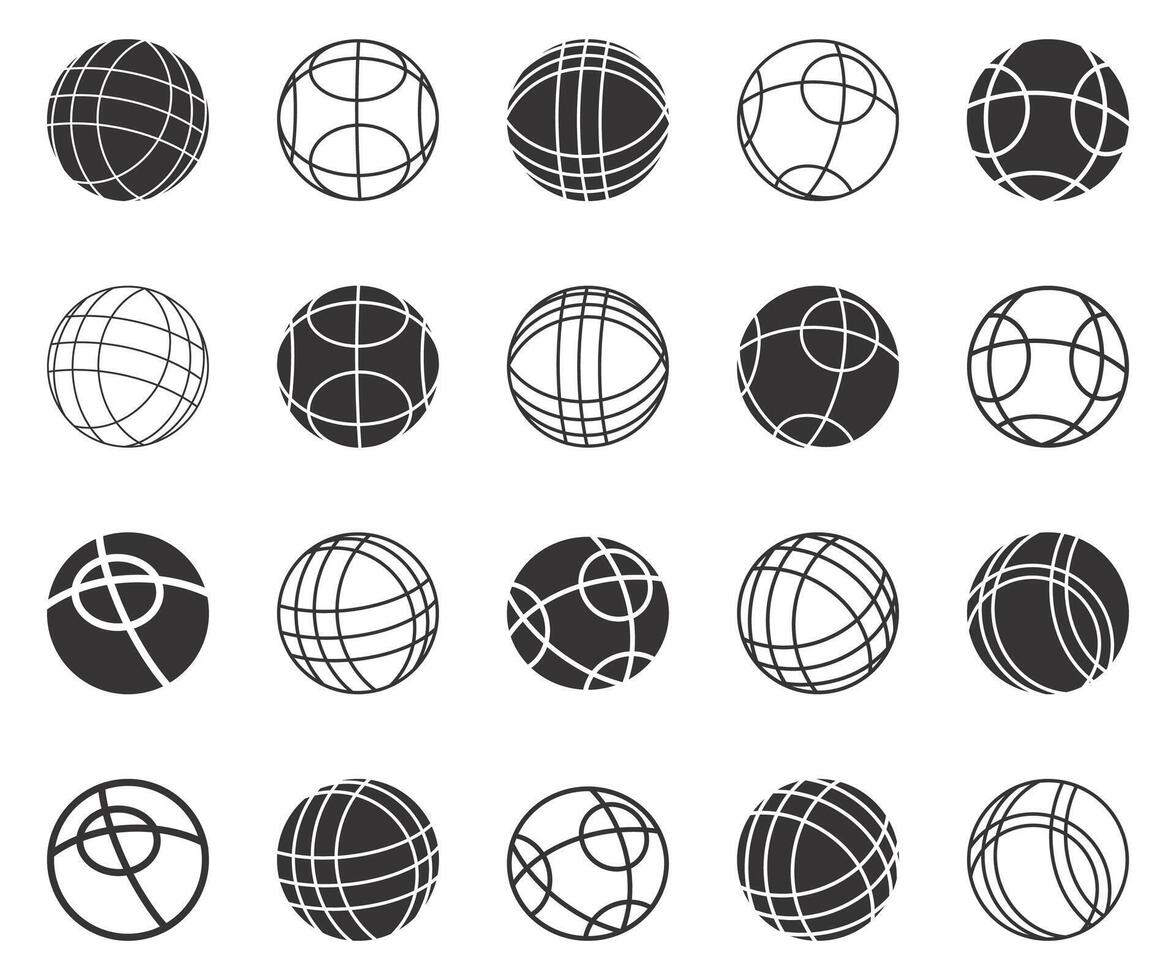 bocce ball icon. vector