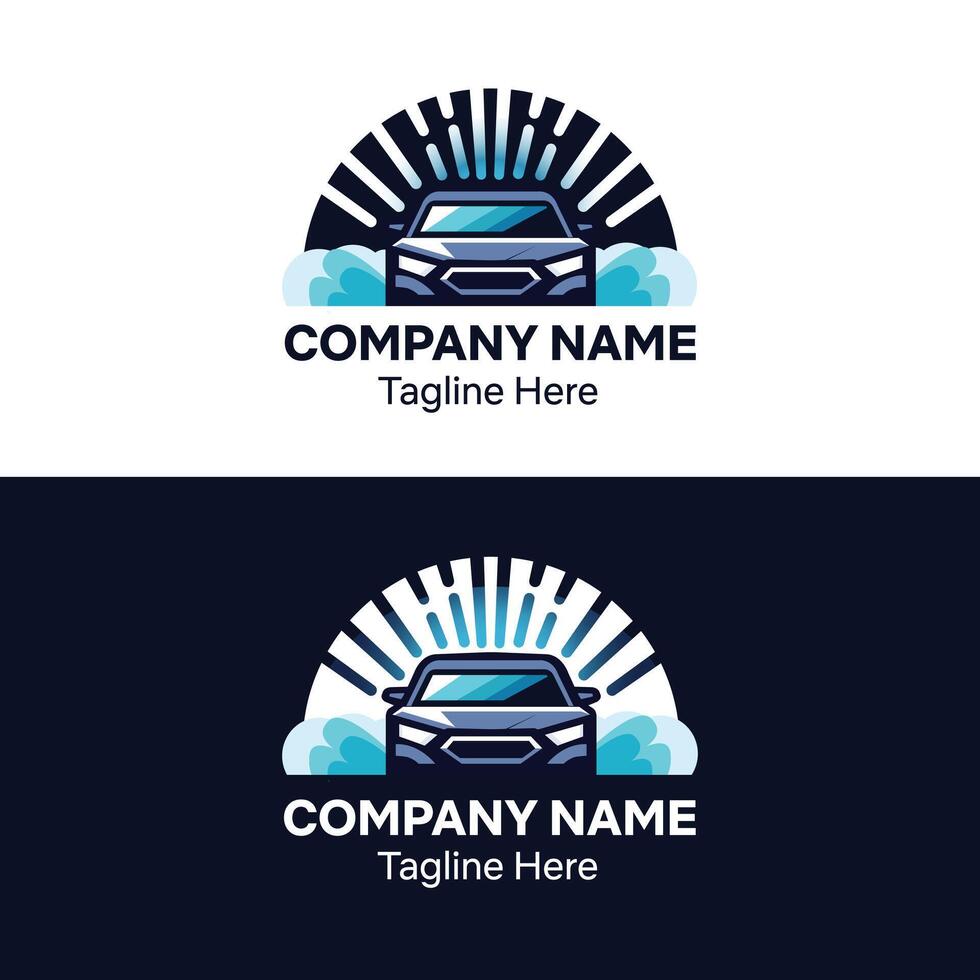 Simple car wash logo vector