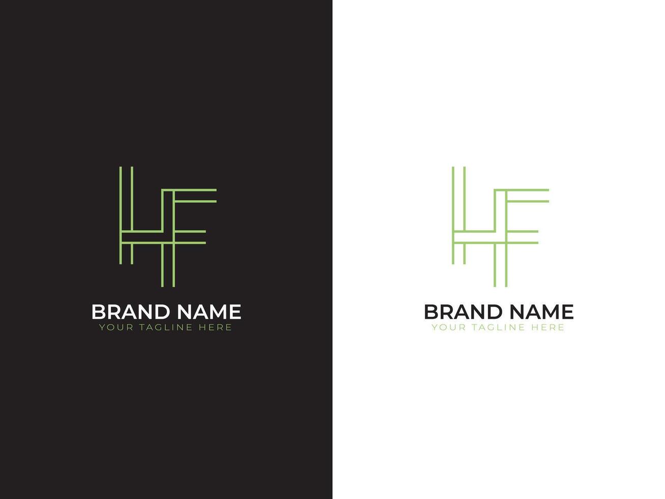 HF PROFESSIONAL LETTERMARK LOGO DESIGN vector