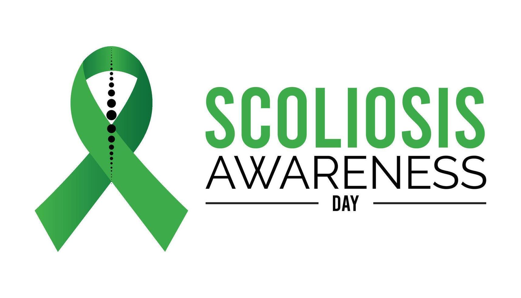 Scoliosis Awareness Day every year in June. Template for background, banner, card, poster with text inscription. vector